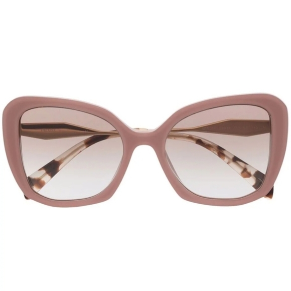 Prada Alabaster Pink Butterfly Frame Brown Crystal Gradient Sunglasses PR 03YS main image 5